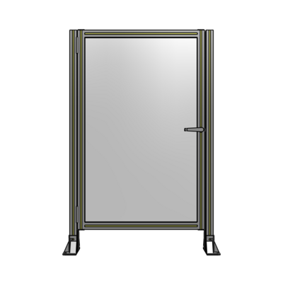 DOOR-ROBUST FRAME, HANDLE/INTERNAL EGRESS ON RIGHT 1400MM X 900MM 1/4" POLYCARBONATE, AS A KIT