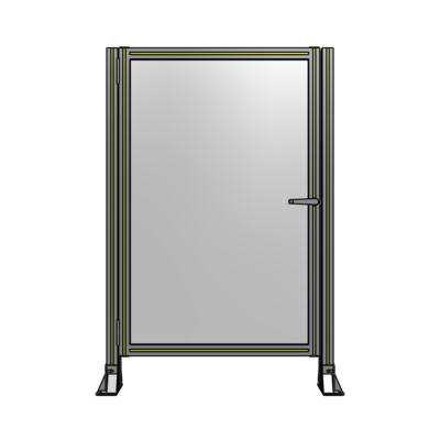 DOOR-ROBUST FRAME, HANDLE/INTERNAL EGRESS ON RIGHT 1400MM X 920MM 1/4" POLYCARBONATE, ASSEMBLED