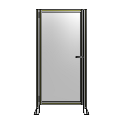 DOOR-ROBUST FRAME, HANDLE/INTERNAL EGRESS ON RIGHT 1700MM X 820MM 1/4" POLYCARBONATE, ASSEMBLED