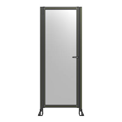 DOOR-ROBUST FRAME, HANDLE/INTERNAL EGRESS ON RIGHT 2135MM X 820MM 1/4" POLYCARBONATE, ASSEMBLED