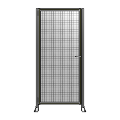 DOOR-ROBUST FRAME, HANDLE/INTERNAL EGRESS ON RIGHT 2135MM X 1000MM 1" MESH, FULLY ASSEMBLED