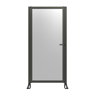 DOOR-ROBUST FRAME, HANDLE/INTERNAL EGRESS ON RIGHT 2135MM X 1000MM 1/4" POLYCARBONATE, AS A KIT