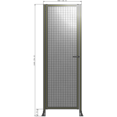 G5-2400-0820-0150-EYMTA DOOR-ROBUST FRAME, HANDLE/INTERNAL EGRESS ON RIGHT 2135MM X 820MM 1" MESH, FULLY ASSEMBLED