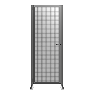 DOOR-ROBUST FRAME, HANDLE/INTERNAL EGRESS ON RIGHT 2135MM X 900MM 1" MESH, FULLY ASSEMBLED