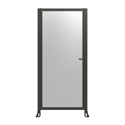 DOOR-ROBUST FRAME, HANDLE/INTERNAL EGRESS ON RIGHT 2135MM X 1100MM 1/4" POLYCARBONATE, AS A KB100:B195IT