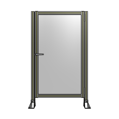 DOOR-ROBUST FRAME, HANDLE/INTERNAL EGRESS ON LEFT 1400MM X 820MM 1/4" POLYCARBONATE, ASSEMBLED
