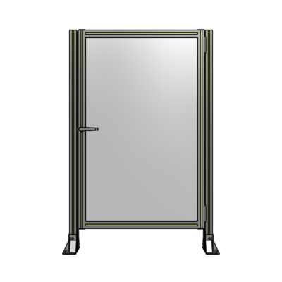 DOOR-ROBUST FRAME, HANDLE/INTERNAL EGRESS ON LEFT 1400MM X 900MM 1/4" POLYCARBONATE, AS A KIT
