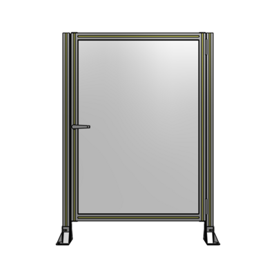 DOOR-ROBUST FRAME, HANDLE/INTERNAL EGRESS ON LEFT 1400MM X 1000MM 1/4" POLYCARBONATE, AS A KIT