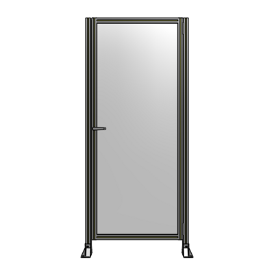 DOOR-ROBUST FRAME, HANDLE/INTERNAL EGRESS ON LEFT 2135MM X 920MM 1/4" POLYCARBONATE, ASSEMBLED