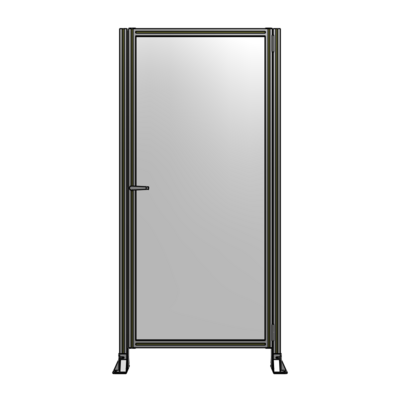 DOOR-ROBUST FRAME, HANDLE/INTERNAL EGRESS ON LEFT 2135MM X 1000MM 1/4" POLYCARBONATE, ASSEMBLED