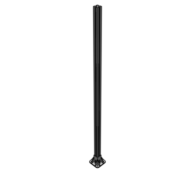 K1-1700-ZFA VERTICAL POST-4 SIDED FOOT, YELLOW INSERT, NO END CAP 45 MM X 45 MM X 1700 MM TALL, FULLY ASSEMBLED