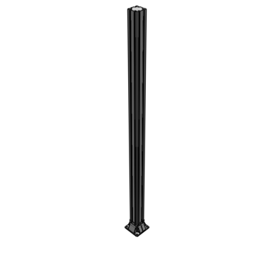 K3-2135-ZFA VERTICAL POST-4 SIDED FOOT, YELLOW INSERT, NO END CAP 90 MM X 90 MM X 2135 MM TALL, FULLY ASSEMBLED