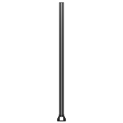 VERTICAL POST-4 SIDED FOOT, YELLOW INSERT, NO END CAP 90 MM X 90 MM X 2400 MM TALL, FULLY ASSEMBLED