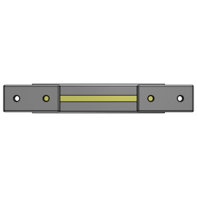 L1-0205-YTA 205MM LONG HALF STRAP, MOUNTS HORIZONTAL ON 300MM WIDE SINGLE WALL SECTIONS