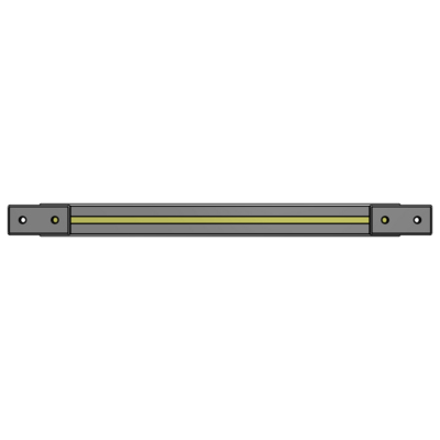 L1-0505-YTA 505MM LONG HALF STRAP, MOUNTS HORIZONTAL ON 600MM WIDE SINGLE WALL SECTIONS