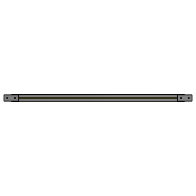L1-1028-YTA 1028MM LONG HALF STRAP, MOUNTS HORIZONTAL ON 2200MM WIDE DOUBLE WALL SECTIONS