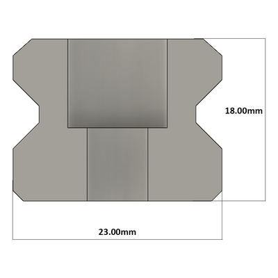LSD30RLX2440-S20-H-D AIRTAC LOW PROFILE RAIL LSD 30MM SERIES, HIGH ACCURACY, 20MM END TO FIRST HOLE, CUT TO LENGTH OF 2440MM