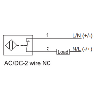 FI2-G08-CP6L-Q8 ELCO THREADED CYLINDRICAL INDUCTIVE SENSOR M08, SWITCHING DISTANCE 2 MM, FLUSH, IP68, -30 TO 85 DEG C, PNP NC, M8 CONNECTOR