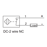 NI4-G08-OD6L ELCO THREADED CYLINDRICAL INDUCTIVE SENSOR M08, SWITCHING DISTANCE 4 MM, NON-FLUSH, IP68, -30 TO 85 DEG C, 2-WIRE DC, CABLE 2 M