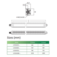 LF32W1000-C MACHINE LIGHTS, 25 W, 5700 K DAYLIGHT WHITE, TRANSPARENT GLASS, 82°, 2200 LM, 24 V AC/DC, M12 PLUG 4-PIN, -20  … +50 °C, IP65, CASCADABLE