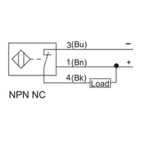 FI4-G12-ON6L ELCO THREADED CYLINDRICAL INDUCTIVE SENSOR M12, SWITCHING DISTANCE 4 MM, FLUSH, IP68, -30 TO 85 DEG C, NPN NO, CABLE 2 M
