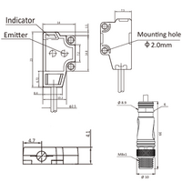 OS4-EDN6-0.3-Q8.3 ELCO PHOTOELECT SENSOR, OS4-SERIES, FRONT-OPPOSED, RECEIVER, RED BEAM, OR:1 M, NPN, DO, 10TO30VDC, -10TO55 DEG C, SW FRQ:800HZ, 0.3 M CABLE+M8 3-PIN