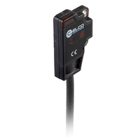 ELCO PHOTOELECT SENSOR, OS10S-SERIES, OPPOSED RECEIVER, LASER BEAM, OR:30 M, PNP, LO/DO, 10TO30VDC, -20TO60 DEG C, SW FRQ:800HZ, CABLE 2M