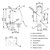 OSM40-KL70CB6Q12.1/IO ELCO DISTANCE SENSOR(TRI), OSM40-SERIES, RED LASER, OR:35-70MM, RES: 0.01MM, NPN/PNP, IO-LINK, 10-30VDC,  M12 5-PIN