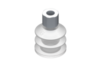 GIMATIC VACUUM CUP VG.LB33 SUCTION CUP, FDA-COMPLIANT SILICONE, 50 SHORE, G1/8? FEMALE, 0.63 IN. HEX WITH FDA-COMPLIANT SILICONE FOAM RING