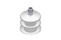 GIMATIC VACUUM CUP VG.LB53 SUCTION CUP, FDA-COMPLIANT SILICONE, 50 SHORE, G1/8" FEMALE, 0.47 IN. HEX WITH FDA-COMPLIANT SILICONE FOAM RING