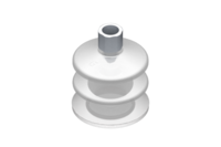 GIMATIC VACUUM CUP VG.LB53 SUCTION CUP, FDA-COMPLIANT SILICONE, 50 SHORE, G1/8" MALE, 0.63 IN. HEX WITH FDA-COMPLIANT SILICONE FOAM RING