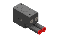 GIMATIC VACUUM EJ-BLOWOFF-MEDIUMX2-HF-2 VACUUM PUMP WITH HOLDER AND INTEGRATED SILENCER, G3/8" VACUUM PORT