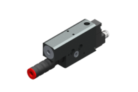 GIMATIC VACUUM EJ-BSV-MEDIUM-HV-2 VACUUM PUMP WITH HOLDER, INTEGRATED SILENCER AND NC ON/OFF VACUUM SV, 24VDC, 1.2W, M8 3-PIN, IP54, G3/8" VACUUM PORT