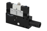 GIMATIC VACUUM EJ-BSVLG-LARGE-HV-2-ISO VACUUM PUMP WITH HOLDER, 3/2 X2 NC SOLENOID VALVE FOR VACUUM AND BLOW-OFF, M12X1 5-PIN CONNECTION, IP54, G1/2" VACUUM PORT