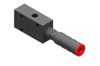 GIMATIC VACUUM EJ-BA-MEDIUM-LP-2 VACUUM PUMP WITH HOLDER AND INTEGRATED SILENCER, G1/4" VACUUM PORT