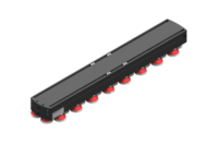 GIMATIC VACUUM CUPS VACUUM GRIPPING SYSTEM WITH VG.IS55P SUCTION CUPS, 4.72X31.50 IN., WITH INTEGRATED SELF-CLOSING VALVES