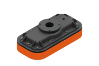 GIMATIC VACUUM VACUUM GRIPPING SYSTEMS FOR BAGS, 245X125X70 MM, WITH 30 MM THICK NATURAL RUBBER FOAM, VACUUM FITTING G1"