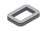 GIMATIC VACUUM SPARE EPDM FOAM, 9.84" X 7.09", THICKNESS 1.2", ATTACHMENT PLATE INCLUDED