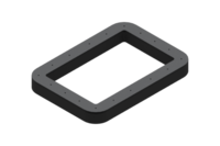 GIMATIC VACUUM SPARE EPDM FOAM, 13.78" X 9.84", THICKNESS 1.2", ATTACHMENT PLATE INCLUDED