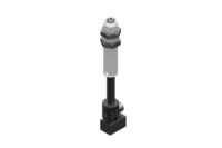 GIMATIC VACUUM NON-ROTATIVE SUSPENSION WITH ANGULAR COUPLING AND M10X1 THREADED BODY, STROKE 25 MM, M5, WITH 2 NUTS