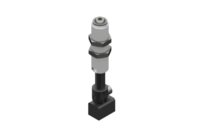 GIMATIC VACUUM NON-ROTATIVE SUSPENSION WITH ANGULAR COUPLING AND M16X1 THREADED BODY, STROKE 20 MM, G1/8, WITH 2 NUTS