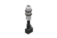 GIMATIC VACUUM NON-ROTATIVE SUSPENSION WITH ANGULAR COUPLING AND M20X1.5 THREADED BODY, STROKE 25 MM, G1/4, WITH 2 NUTS