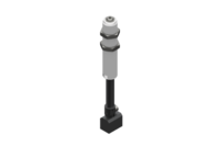 GIMATIC VACUUM "NON-ROTATIVE SUSPENSION WITH ANGULAR COUPLING AND M20X1.5 THREADED BODY, STROKE 50 MM, G1/4"", WITH 2 NUTS"