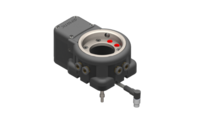 GIMATIC TOOL CHANGER ELECTRIC QUICK CHANGER, 24VDC, ROBOT SIDE,20KG PAYLOAD, IP54, M8 ANGULAR MALE CONNECTOR, 8-PIN, NPN CONTROL, 2 NPN DIGITAL OUTPUTS, 6 PNEUMATIC CONNECTIONS FOR 6 MM PIPE. CENTRING PINS INCLUDED