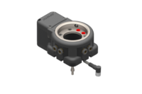GIMATIC TOOL CHANGER ELECTRIC QUICK CHANGER, 24VDC, ROBOT SIDE, 20KG PAYLOAD, IP54, M8 ANGULAR FEMALE CONNECTOR, 8-PIN, NPN CONTROL, 2 PNP DIGITAL OUTPUTS, 6 PNEUMATIC CONNECTIONS FOR 6 MM PIPE. CENTRING PINS INCLUDED