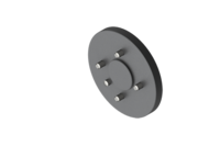 GIMATIC GRIPPER FLANGE WITH SCREWS FOR MOUNTING MECHATRONICS GRIPPERS ONTO A ROBOT WITH ISO 9409-1-50-4-M6 INTERFACE (ROBOT SIDE)
