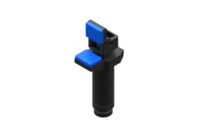 GIMATIC GRIPPER ONE-FINGER ANGULAR PNEUMATIC GRIPPER FOR CLAMPING, DIAMETER 14 MM, 2.5/8 BAR, M5, STOPPER WITH HNBR PAD