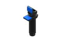 GIMATIC GRIPPER ONE-FINGER ANGULAR PNEUMATIC GRIPPER FOR CLAMPING, DIAMETER 20 MM, 2..5/8 BAR, M5, STOPPER WITH HNBR PAD