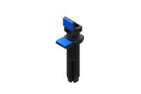 GIMATIC GRIPPER ONE-FINGER ANGULAR PNEUMATIC GRIPPER FOR CLAMPING, DIAMETER 20 MM, 2.5/8 BAR, M5, STOPPER WITH HNBR PAD, WITH SENSOR SEAT