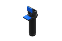 GIMATIC GRIPPER ONE-FINGER ANGULAR PNEUMATIC GRIPPER FOR CLAMPING, DIAMETER 30 MM, 2.5/8 BAR, M5, STOPPER WITH HNBR PAD